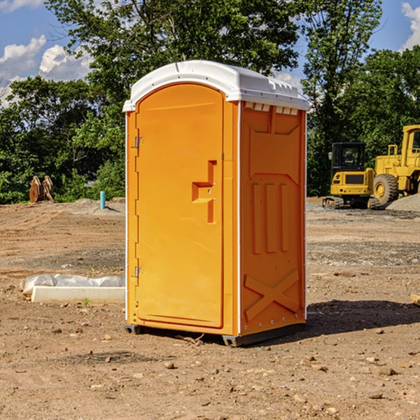 how often are the porta potties cleaned and serviced during a rental period in Maxton